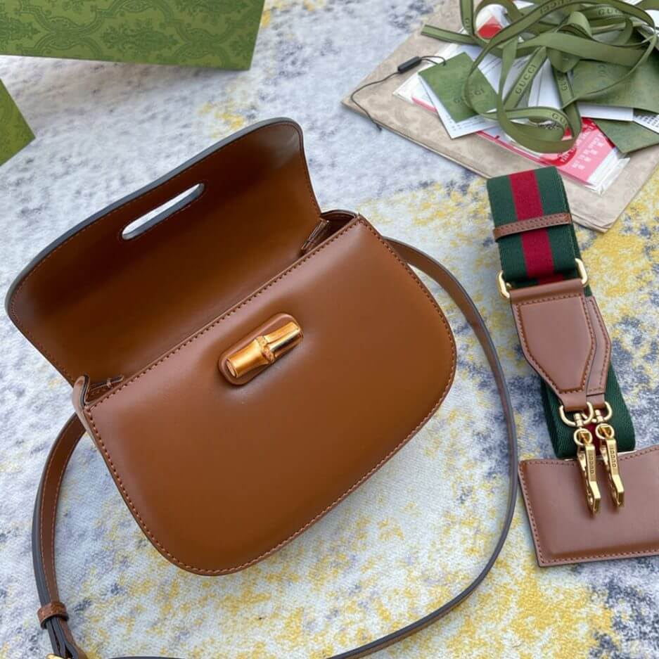 G*u*i bamboo 1947 jumbo gg small top handle bag