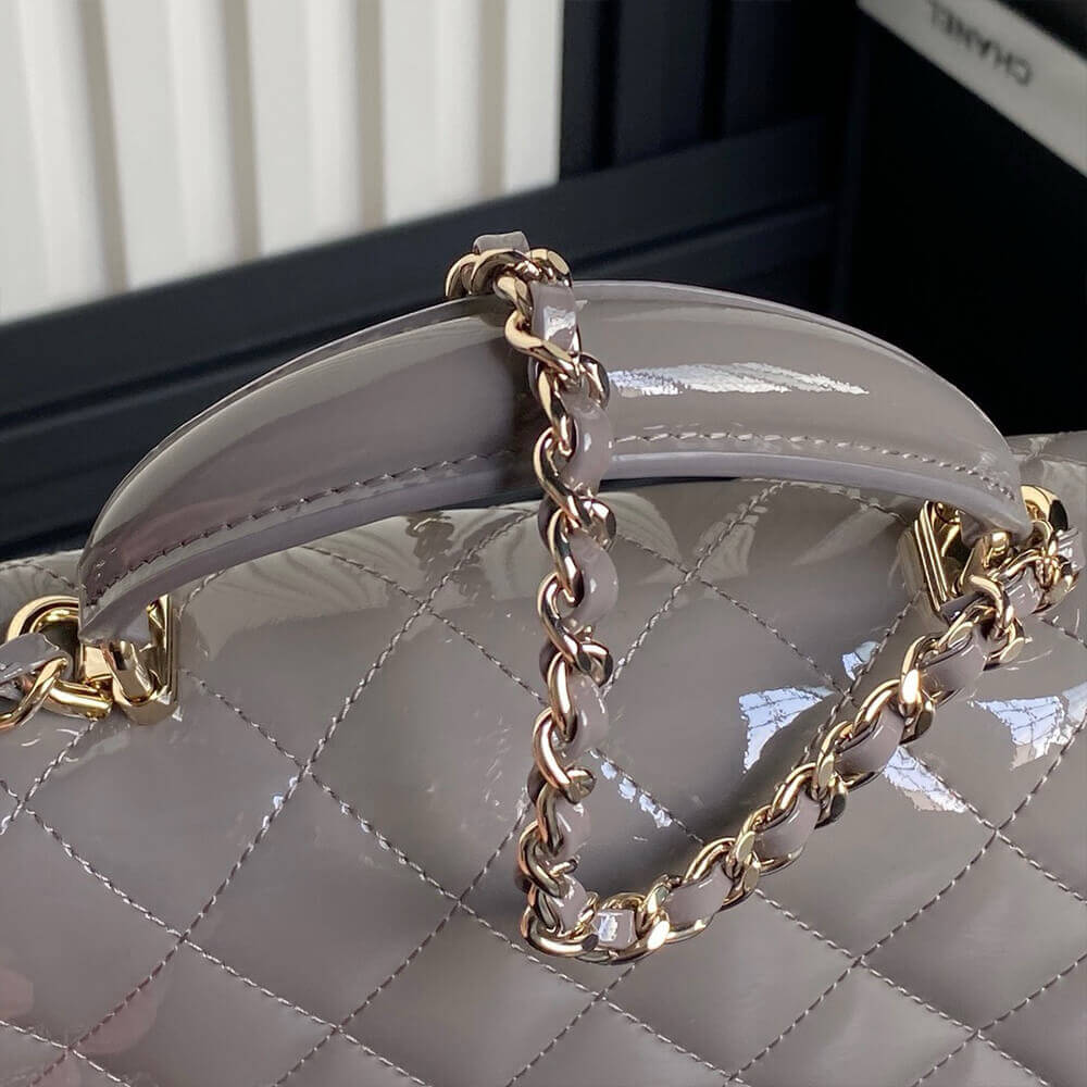Ch*el mini classic handbag with top handle