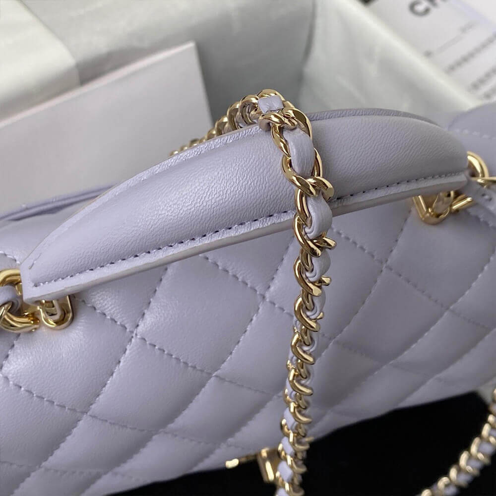 Ch*el mini classic handbag with top handle