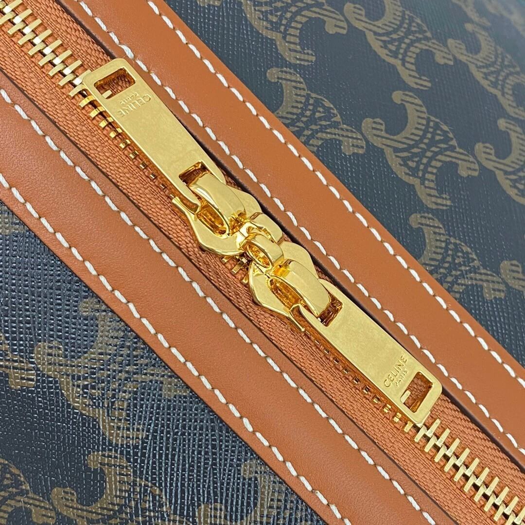 Ce**e large travel bag in logo print and calfskin