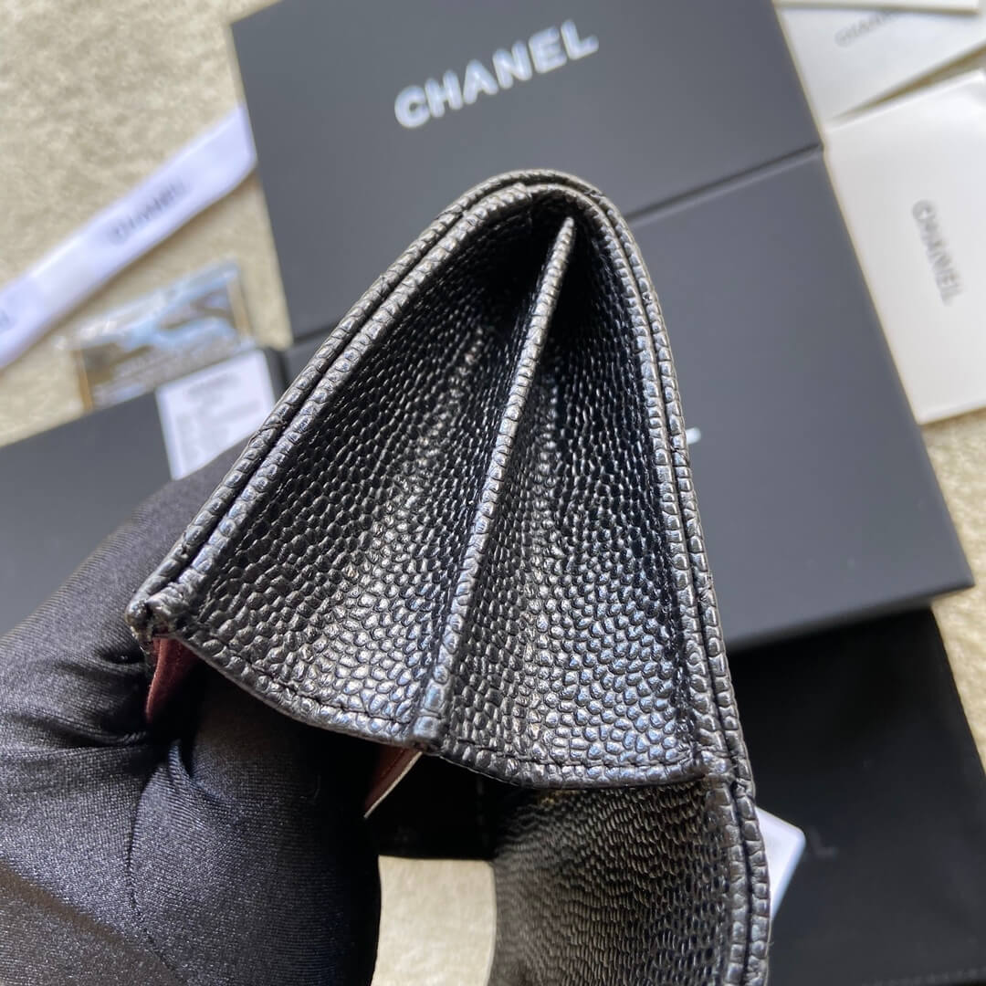 Ch*el classic small flap wallet