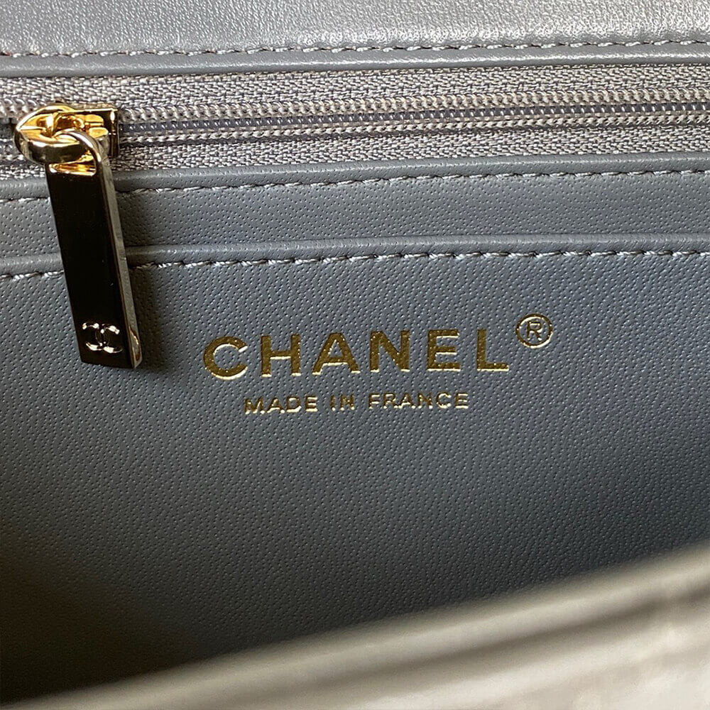 Ch*el mini classic handbag with top handle