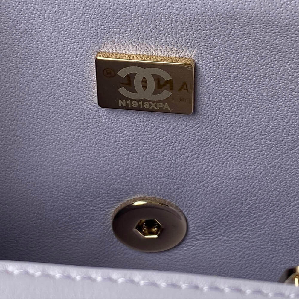Ch*el mini classic handbag with top handle