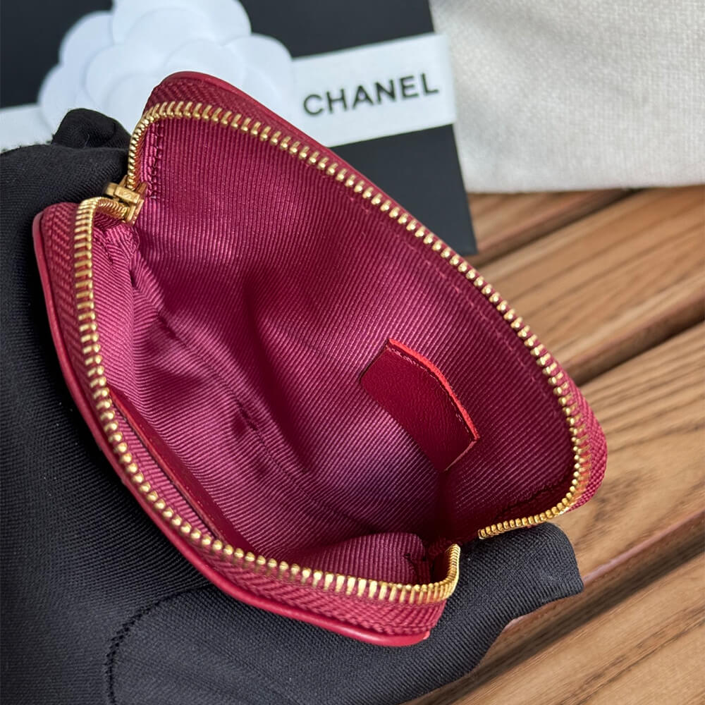 Ch*el 19 zipped coin purse