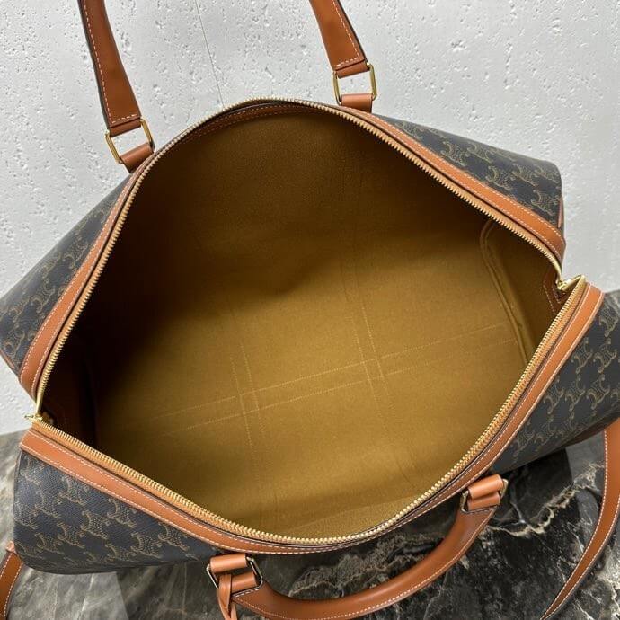 Ce**e large travel bag in logo print and calfskin