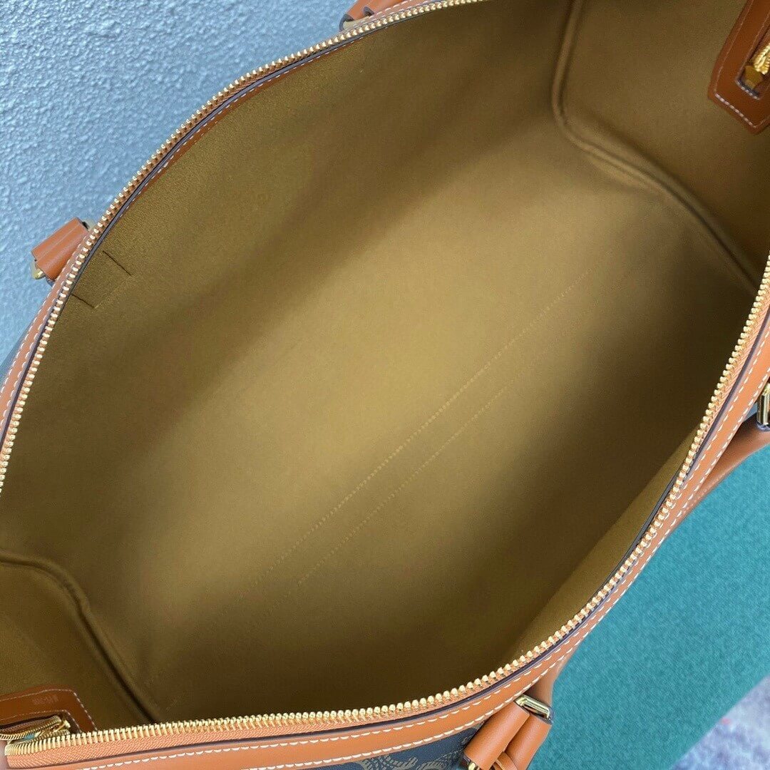 Ce**e large travel bag in logo print and calfskin
