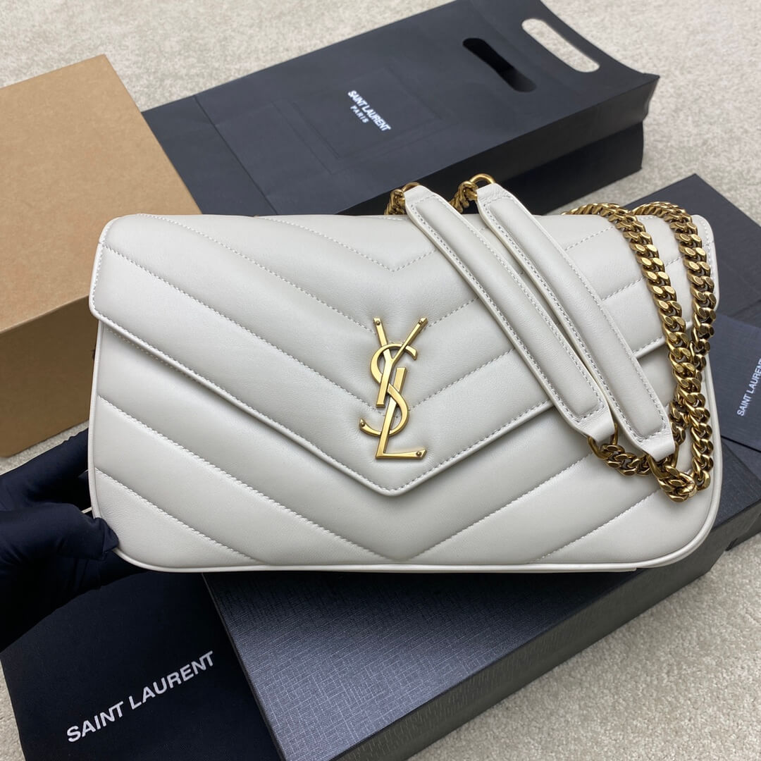 YSL LOULOU medium in MATELASSÉ lambskin